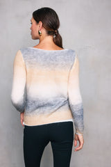 Line & Dot Abstract Ombre Sweater