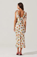 ASTR Allexina Satin Cowl Neck Midi Dress