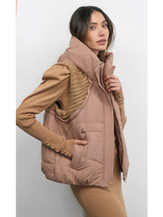 Greylin Douglas Ribbed Puffer Hooded Vest