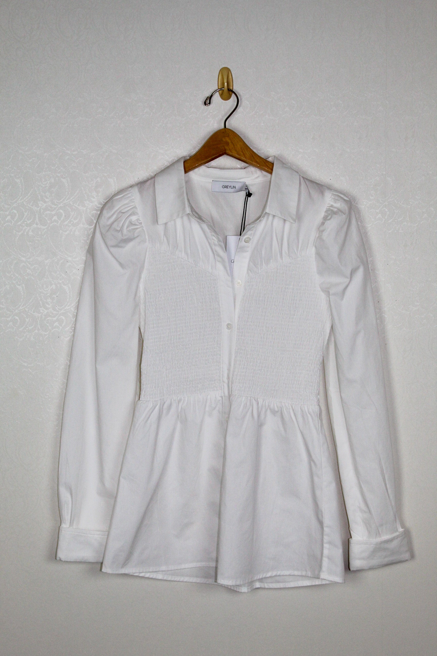 Greylin Jenny Smocked Poplin Shirt