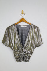 BIshop+Young Metallic Twist Front Top