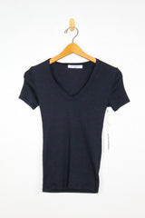 Perfectwhitetee Avril Short Slv Rib U Neck Tee