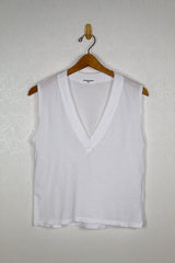 Perfectwhitetee Margot Slveless V Neck Tee