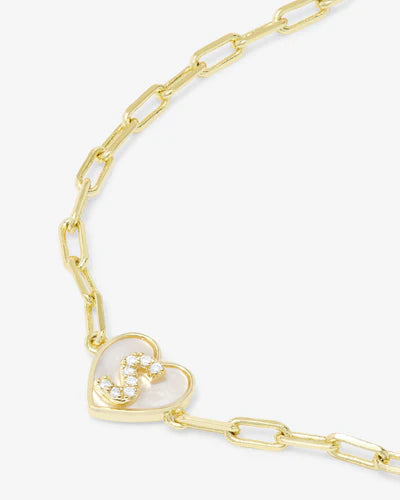 Melinda Maria Love Letters Heart Bracelet