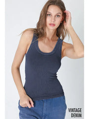 NikiBiki Vintage Reversible Ribbed Tank (multiple colors)