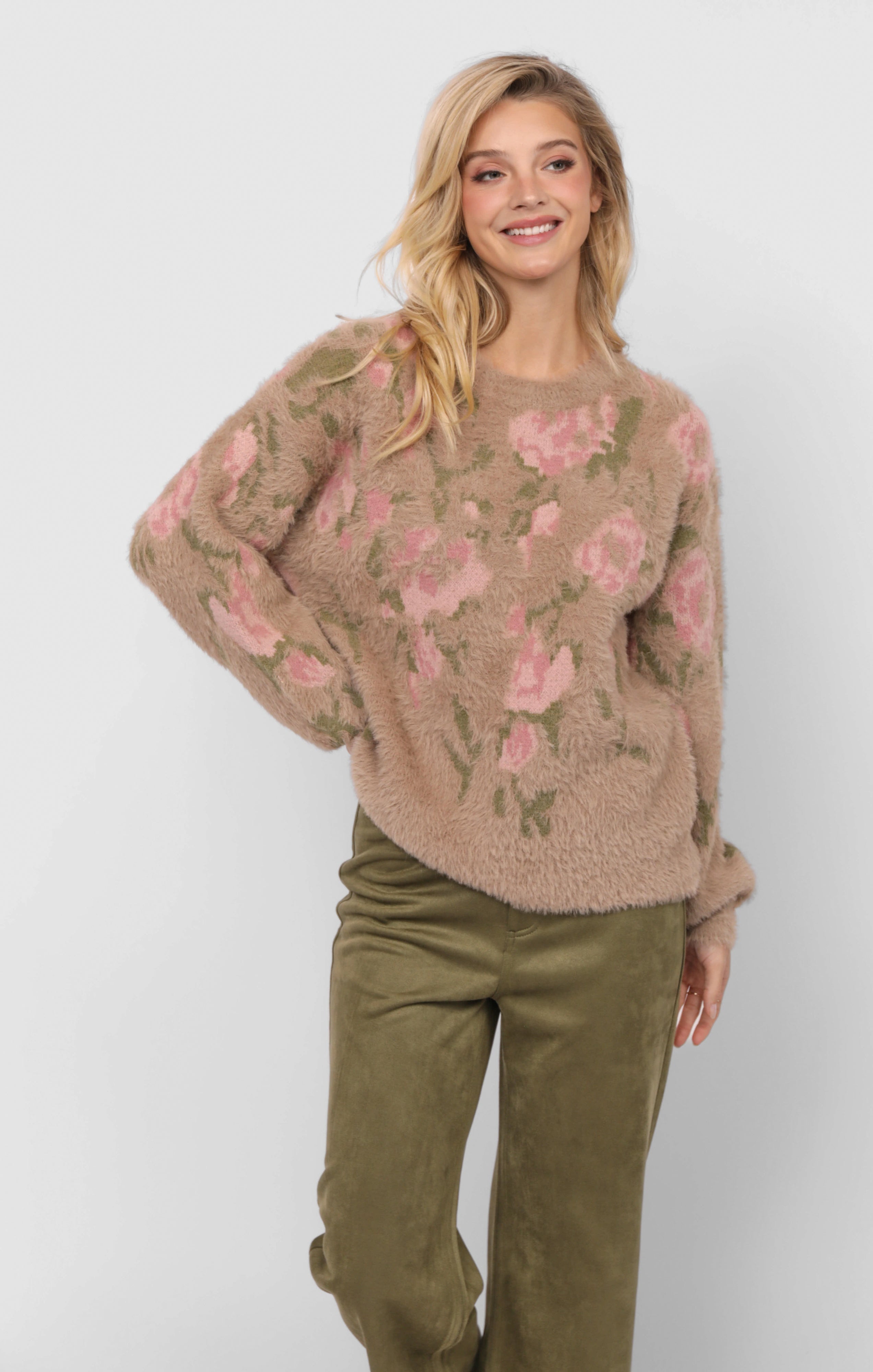 Sadie & Sage Camila Eyelash Jacquard Pullover Sweater