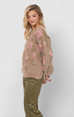 Sadie & Sage Camila Eyelash Jacquard Pullover Sweater