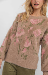 Sadie & Sage Camila Eyelash Jacquard Pullover Sweater
