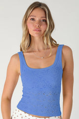 Nikibiki Floral Textured Lace Tank