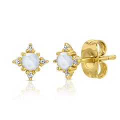Elizabeth Stone Starlight Studs with Mother of Pearl
