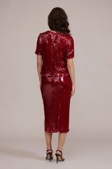 Lucy Paris Cherry Sequin Top