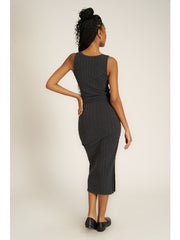 Project Social T Montara Square Neck Rib Midi dress