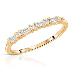 Elizabeth Stone Cz Baguette Stacking Ring