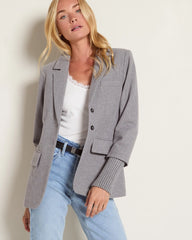 SEAS Cathy Ribbed Cuff Blazer