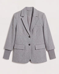 SEAS Cathy Ribbed Cuff Blazer