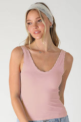 Nikibiki Rev Scalloped Edge Tank Top