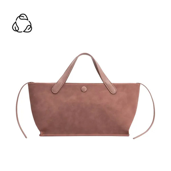 Melie Bianco Jill Mauve Suede Recycled Vegan Tote Bag