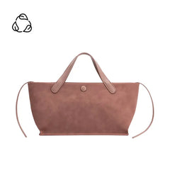 Melie Bianco Jill Mauve Suede Recycled Vegan Tote Bag