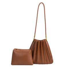Melie Bianco Carrie Saddle Pleated Shoulder Bag