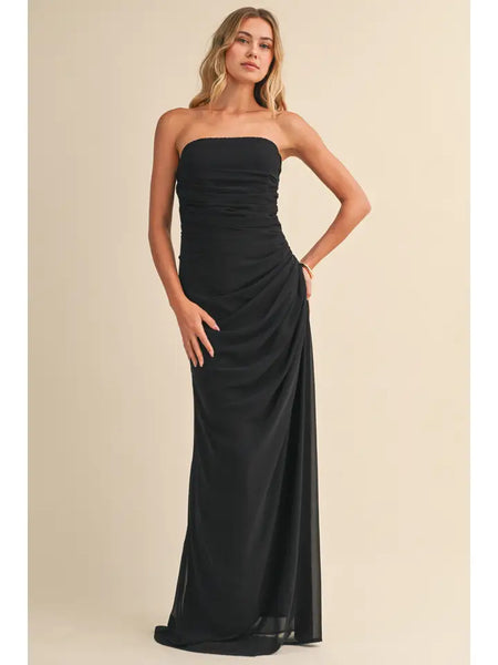 Kelsis Strapless Chiffon Dress