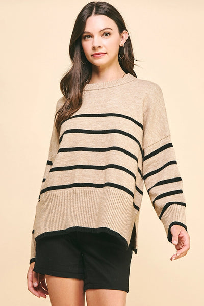 Pinch Striped Pullover Sweater