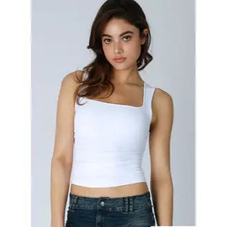 NIKIBIKI Clean Line Square Shirred Top