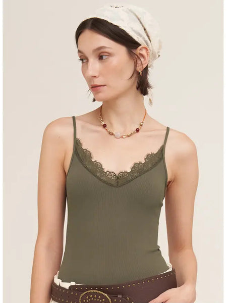 NIKIBIKI Lsce Trim V-Neck Cami