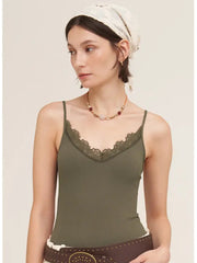 NIKIBIKI Lsce Trim V-Neck Cami