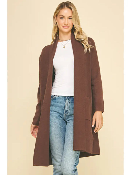 Pinch Open Knit Cardigan