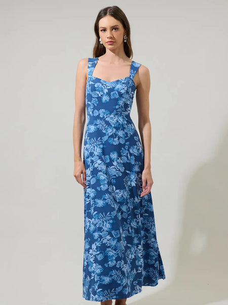 SugarLips Bary Floral Smocked Maxi Dress