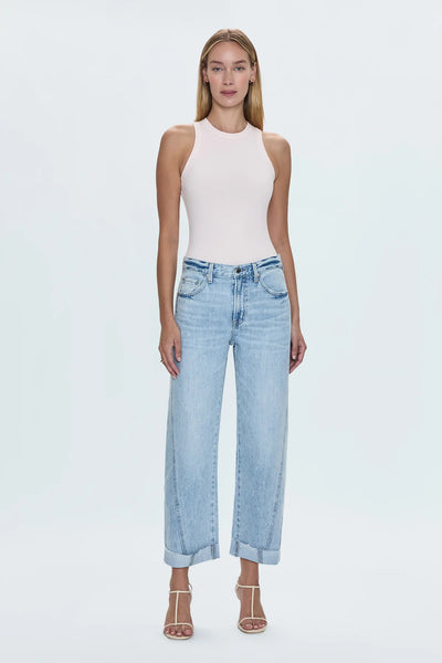 The Kacey Mid Rise Cuffed Straight