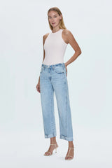 The Kacey Mid Rise Cuffed Straight