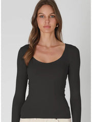 Nikibiki Clean Line Sweetheart L/S Top