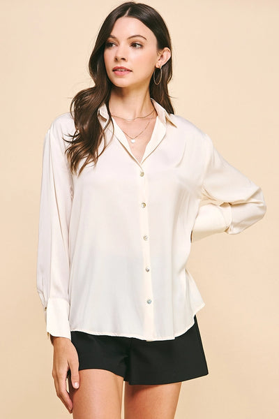 Pinch Button Down Woven Shirt