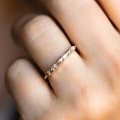 Elizabeth Stone Cz Baguette Stacking Ring