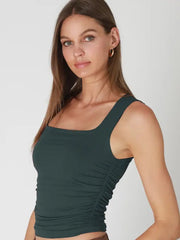 NIKIBIKI Clean Line Square Shirred Top