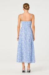 Astr Bayley Floral Pleated Maxi Dress