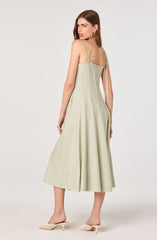 Astr Trisha Square Neck Midi Dress