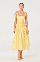 Astr Halcyon 3D Flower Applique Midi Dress