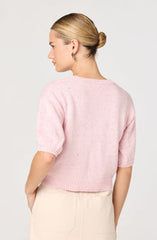 Astr Colette S/S Flecked Sweater