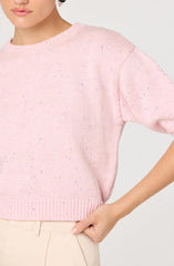 Astr Colette S/S Flecked Sweater