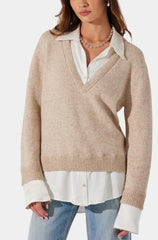 Astr Jianna Layered Sweater