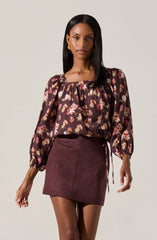 Astr Dejah Floral Crop Top