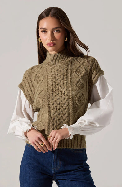 ASTR Angeline Mixed Media Sweater