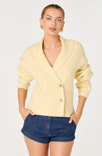 Astr Ayleen Ribbed Wrap Cardigan