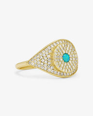 Melinda Maria Blue Opal Evil Eye Ring