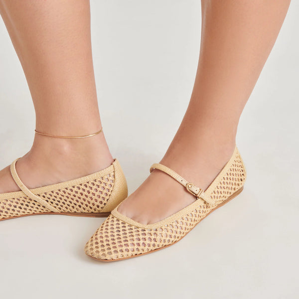 Dolce  Vita Rayes Woven Raffia Flat