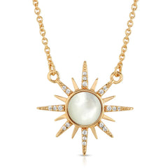 Elizabeth Stone Gemstone Starburst Necklace