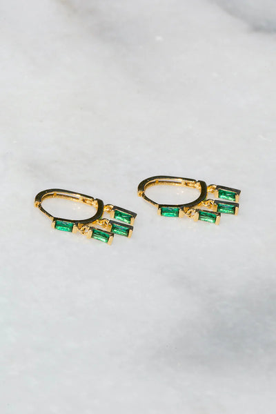 Native Gem Floating Emerald  Huggies