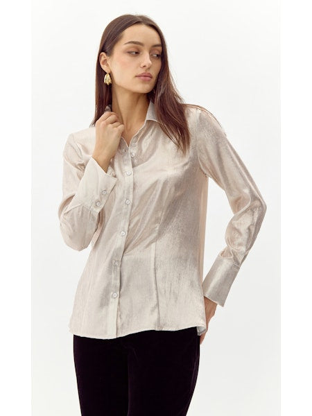 Greylin Belmont Slim Metallic Button Down Shirt